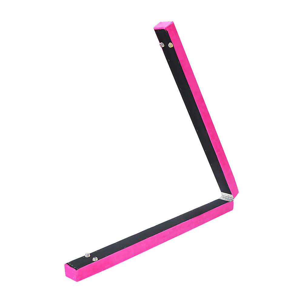 Gymnastics Folding Balance Beam 2.2m - Pink Synthetic Suede