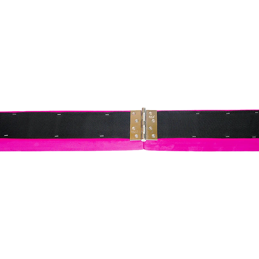 Gymnastics Folding Balance Beam 2.2m - Pink Synthetic Suede