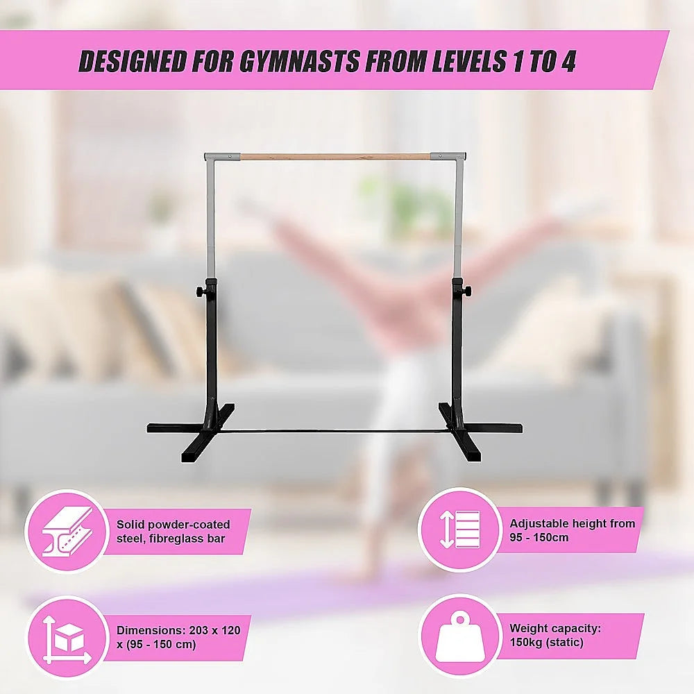 Gymnastics Training Bar Adjustable Horizontal Kip Kids