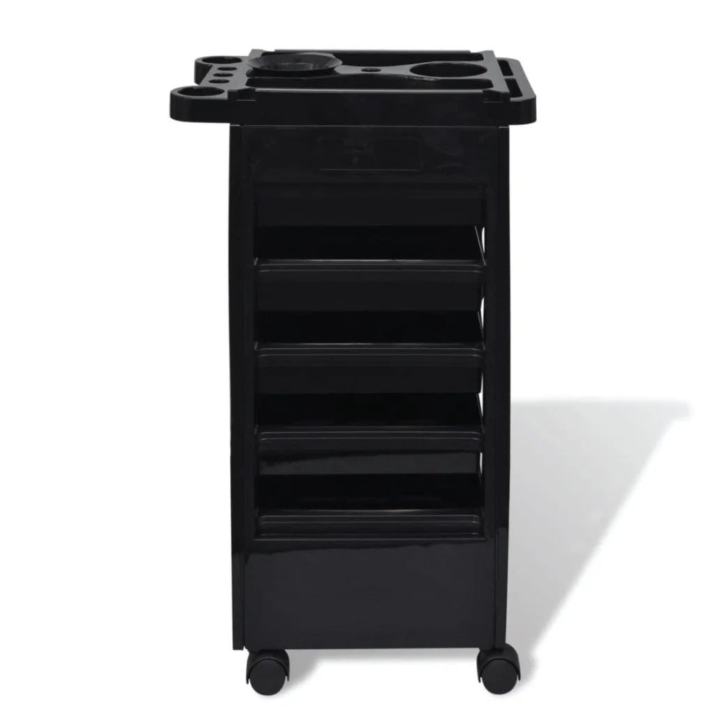 Hairdressing Trolley 6 Tier Black 82x49x32cm Salon Hair