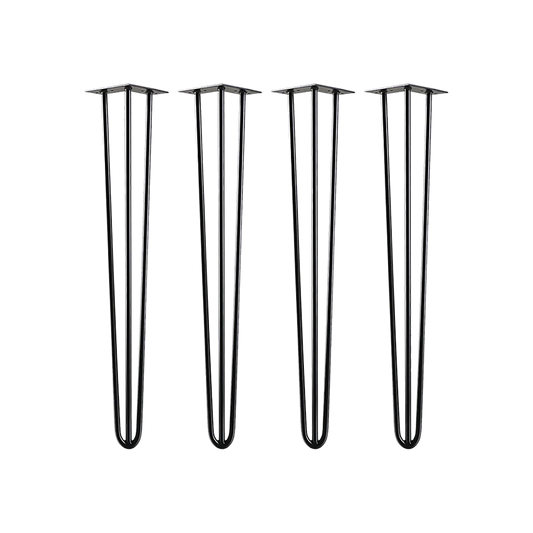 Hairpin Table Legs Set of 4 Industrial 3-Rod Retro 12mm