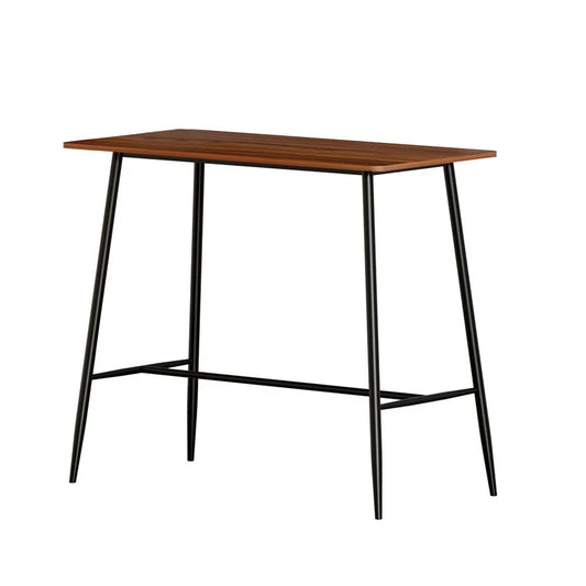 Wood wooden 120cm dining table with halle bar rectangular industrial