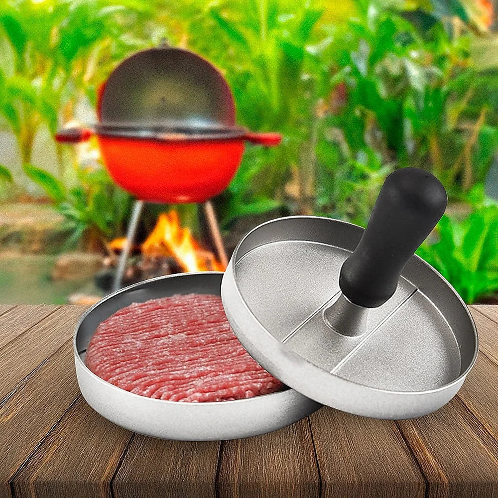 Hamburger Patty Maker Large Round Grill Press Burger Metal