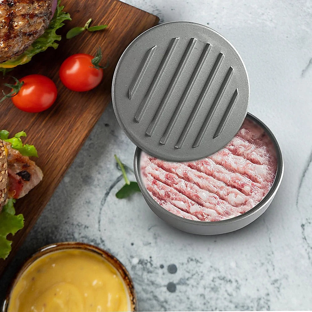 Hamburger Patty Maker Large Round Grill Press Burger Metal