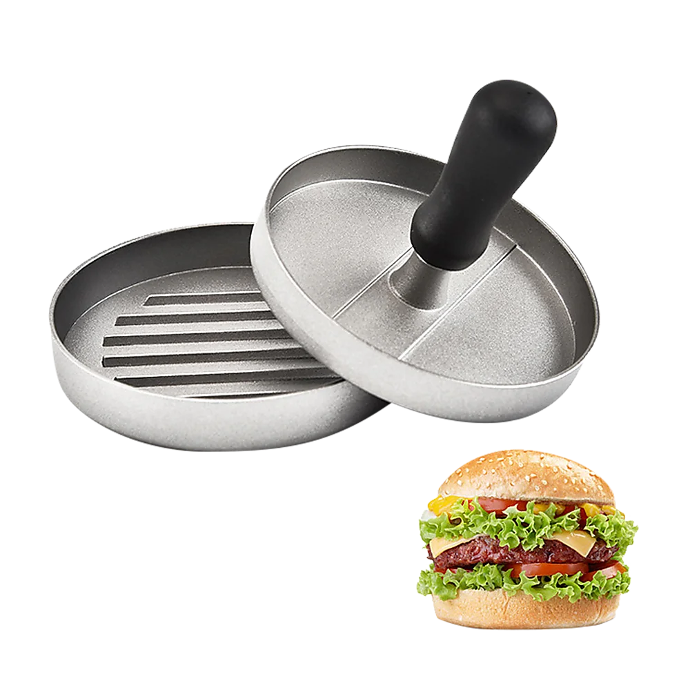 Hamburger Patty Maker Large Round Grill Press Burger Metal
