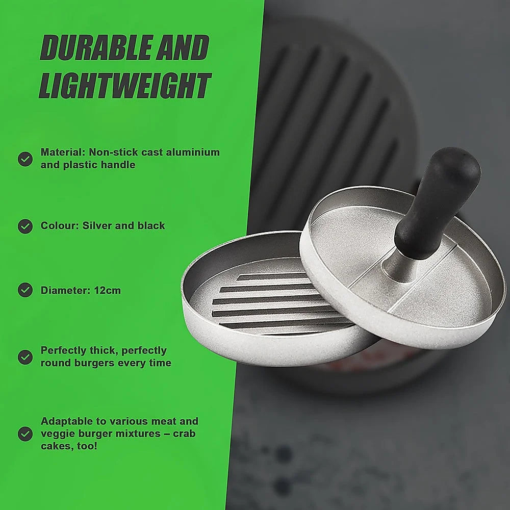 Hamburger Patty Maker Large Round Grill Press Burger Metal