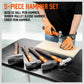 Hammer Set 5Pc Rubber Ball Pein Sledge Cross Pein Mallet