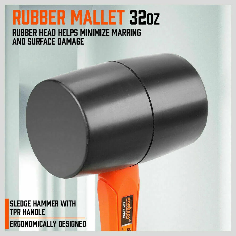 Hammer Set 5Pc Rubber Ball Pein Sledge Cross Pein Mallet
