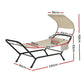 Hammock Bed with Stand Sun Lounge Chair - Beige - Home &