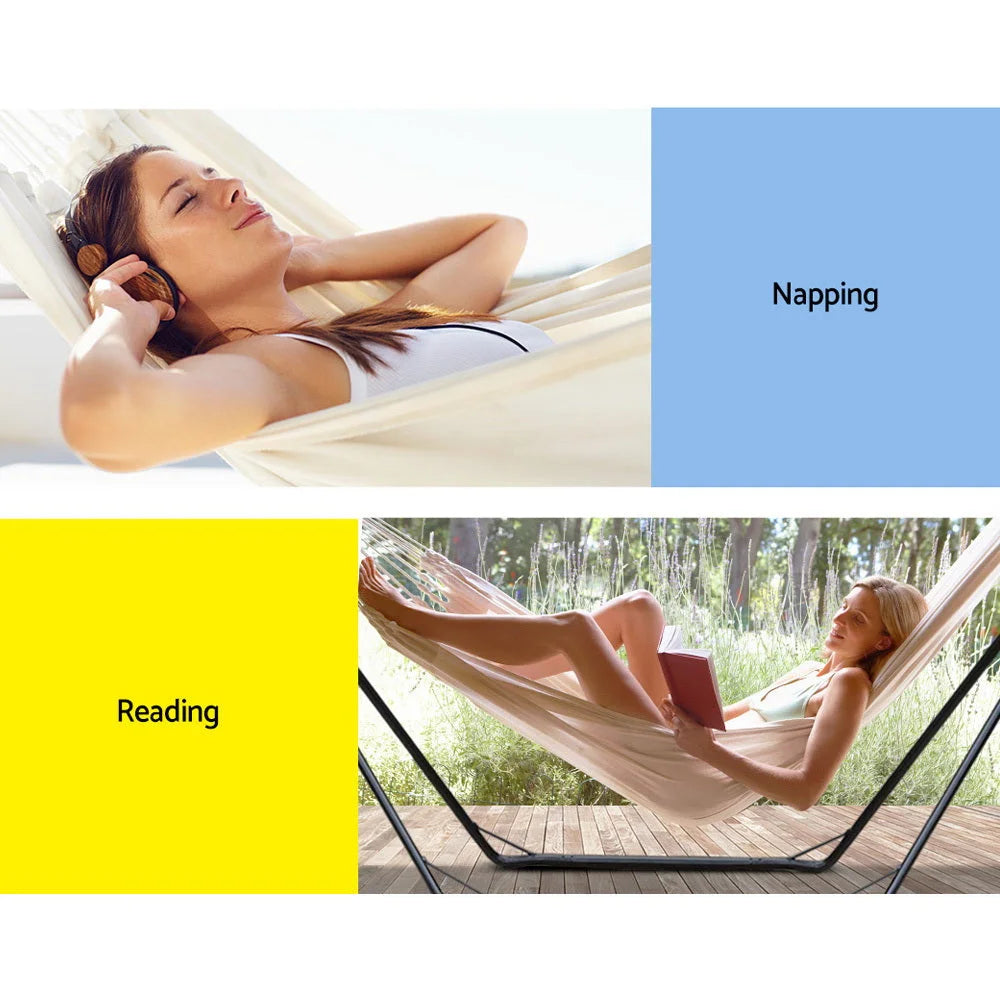 Hammock Bed with Steel Frame Stand - Outdoor