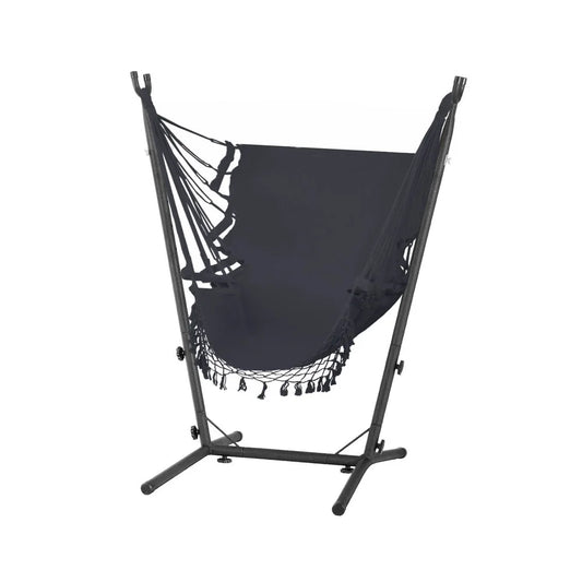 Hammock Chair Outdoor Camping Hanging with Stand - Grey