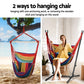 Hammock Chair Outdoor Camping Hanging with Stand - Rainbow