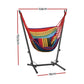 Hammock Chair Outdoor Camping Hanging with Stand - Rainbow