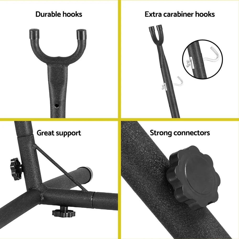 Hammock Chair Stand Metal Frame - Black - Furniture