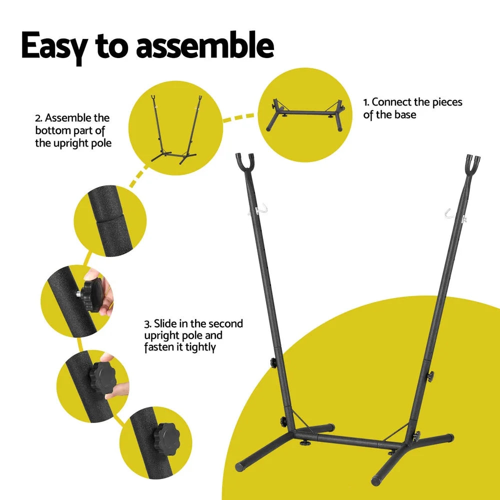 Hammock Chair Stand Metal Frame - Black - Furniture
