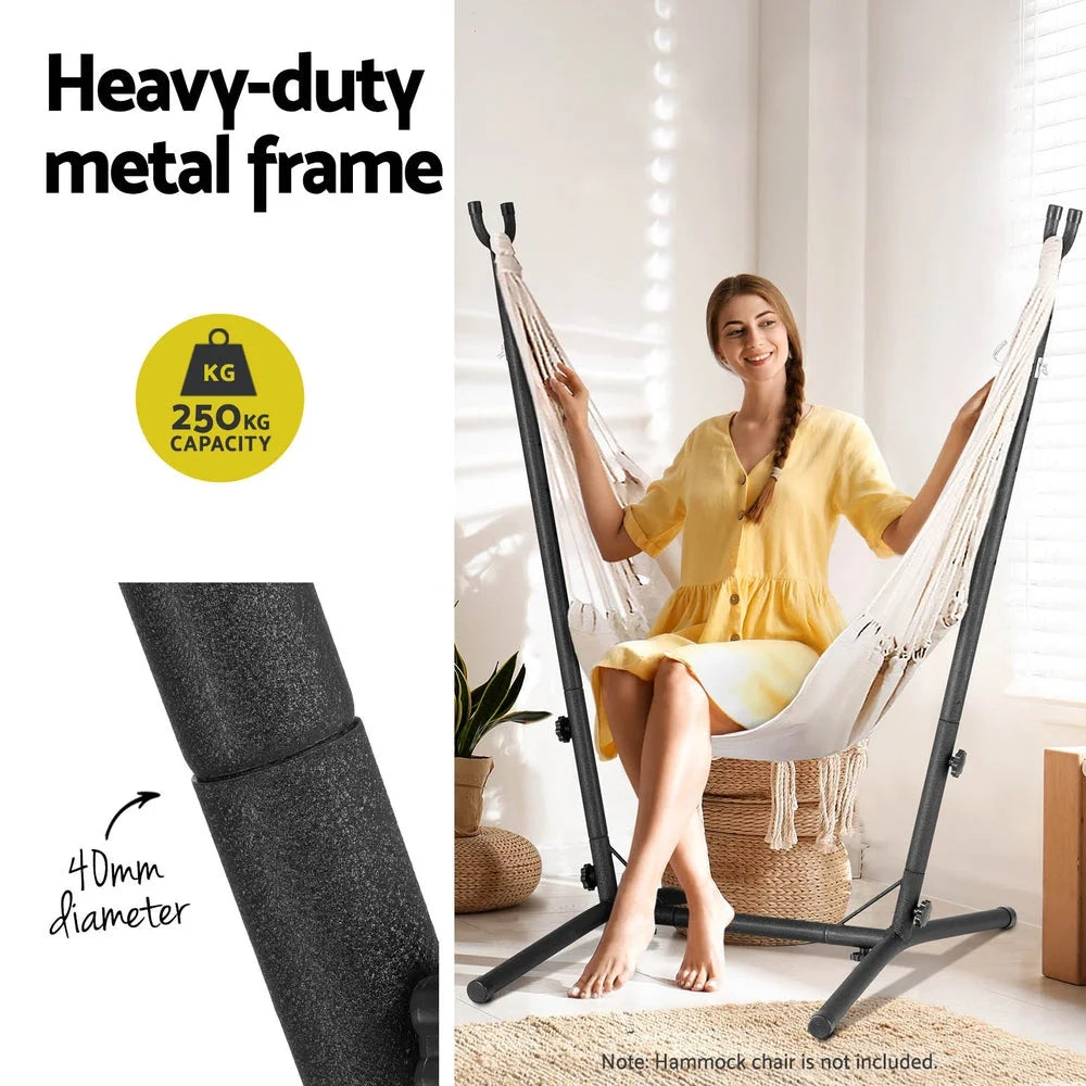 Hammock Chair Stand Metal Frame - Black - Furniture