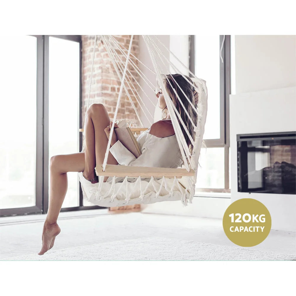Chair with hammock hanging swing living room