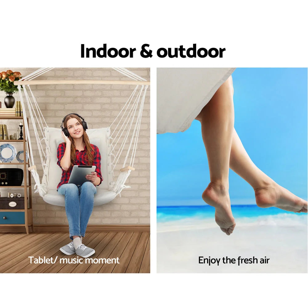 Chair with hammock swing hanging living