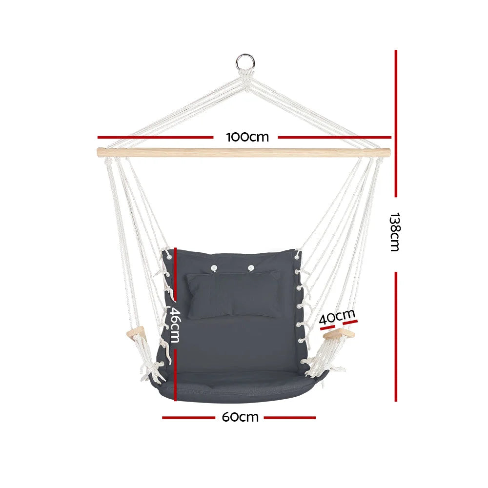 Hammock Hanging Swing Chair - Grey - Living Room