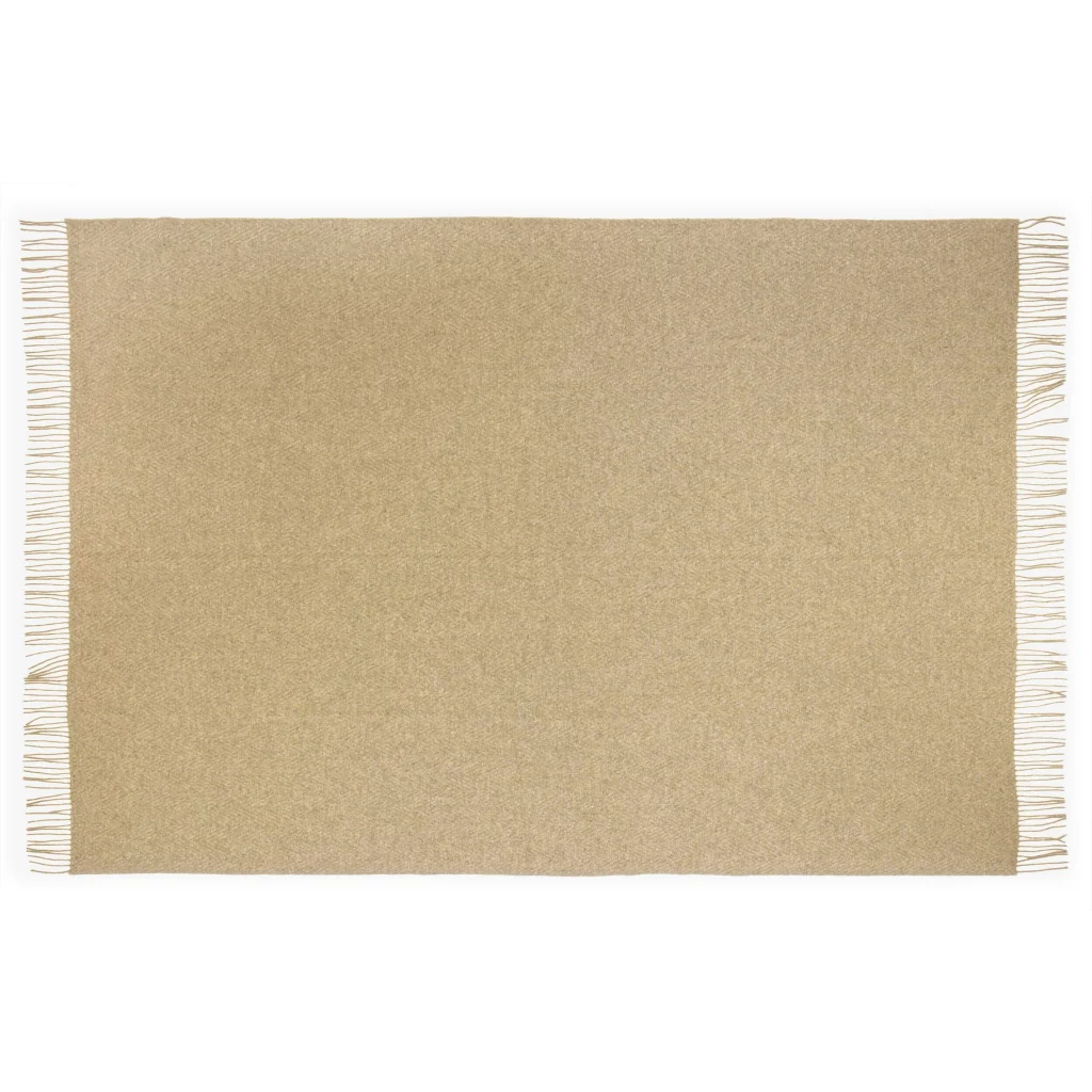 Hampton Throw Merino Wool Blend Camel - Furniture