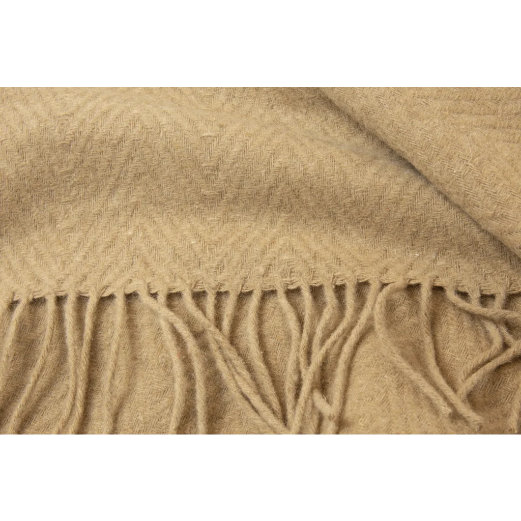 Hampton Throw Merino Wool Blend Camel - Furniture