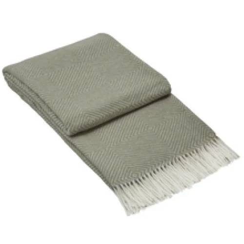 Hampton Throw - Merino Wool Blend - Light Grey - Decor
