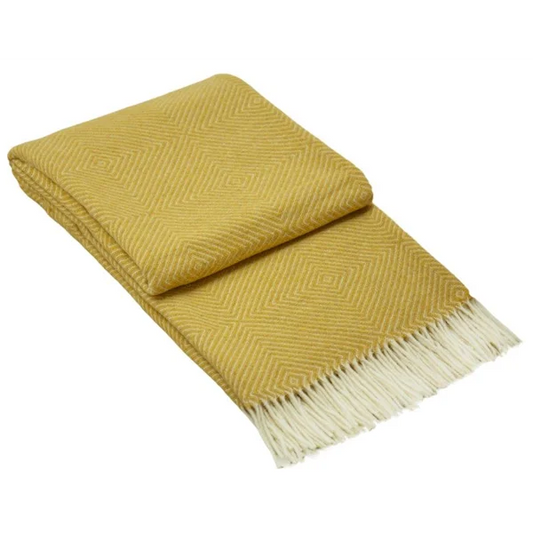Hampton Throw - Merino Wool Blend - Mustard - Home & Garden