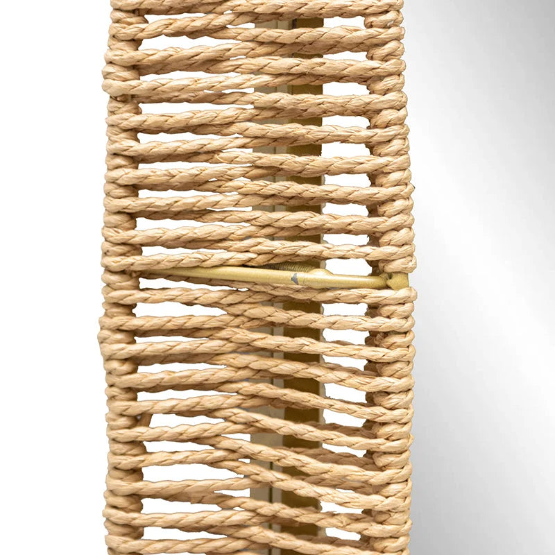 Hamptons Oval Weave Mirror 50x100cm - Home & Garden > Decor