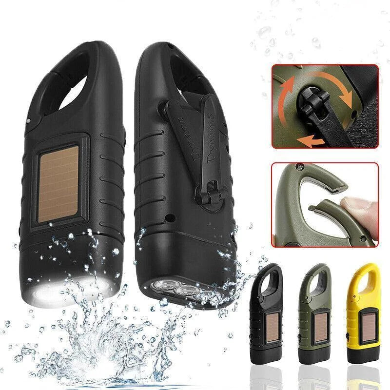 Hand Crank Solar Powered Rechargeable Led Camping Emergency