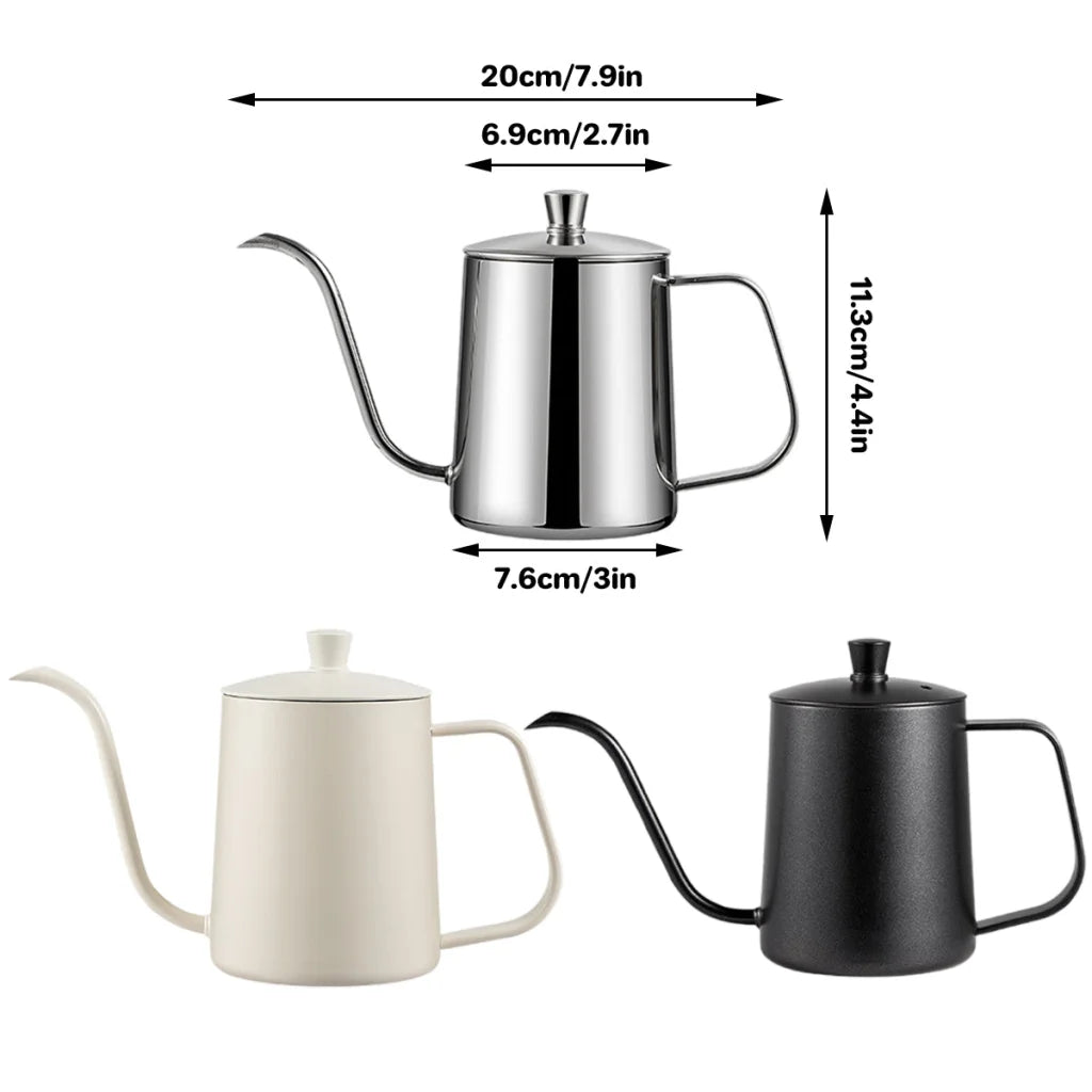 Hand Drip Coffee Pot Stainless Steel Fine Spout Hanging Ear