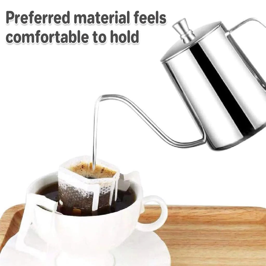 Hand Drip Coffee Pot Stainless Steel Fine Spout Hanging Ear