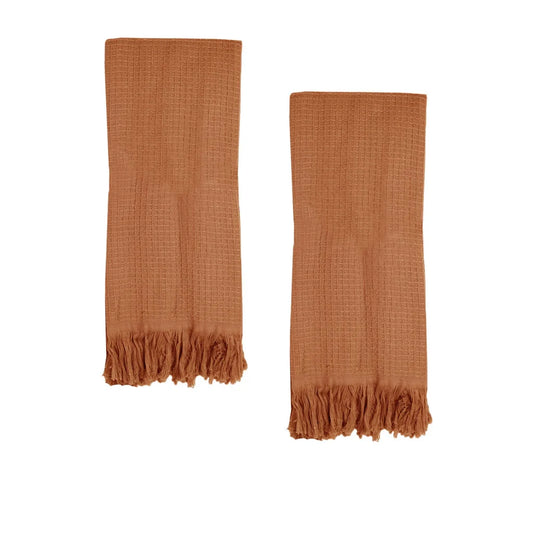 Hand Towels Set of 2 J Elliot Home Camila Cotton Waffle