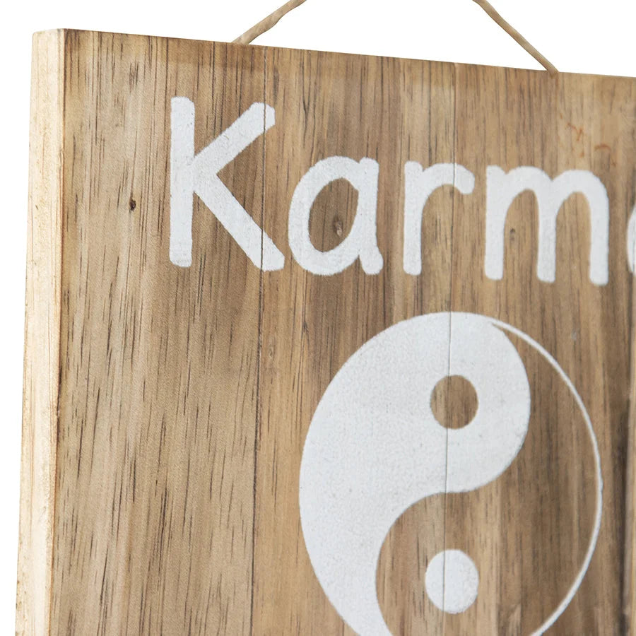 Handcrafted Karma Wall Art 20x20cm - Home & Garden > Wall