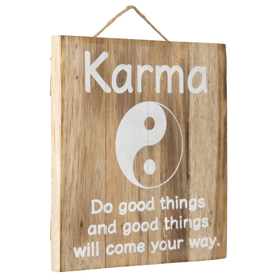 Handcrafted Karma Wall Art 20x20cm - Home & Garden > Wall