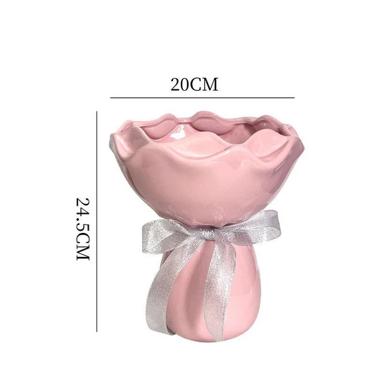 Handcrafted Minimalist Ceramic Vase - Artistic Home Decor