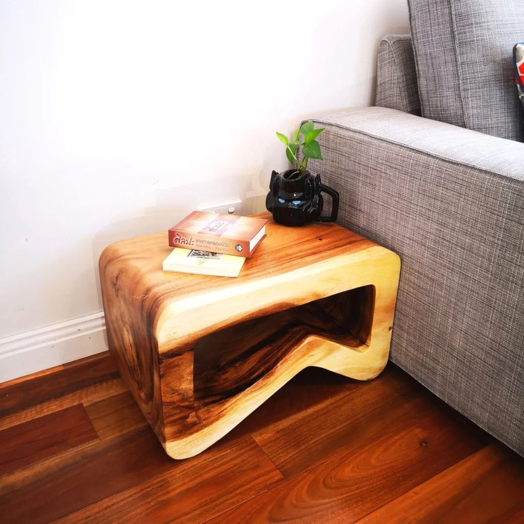 Handcrafted Solid Wood Side Table Coffee Table or Entrance