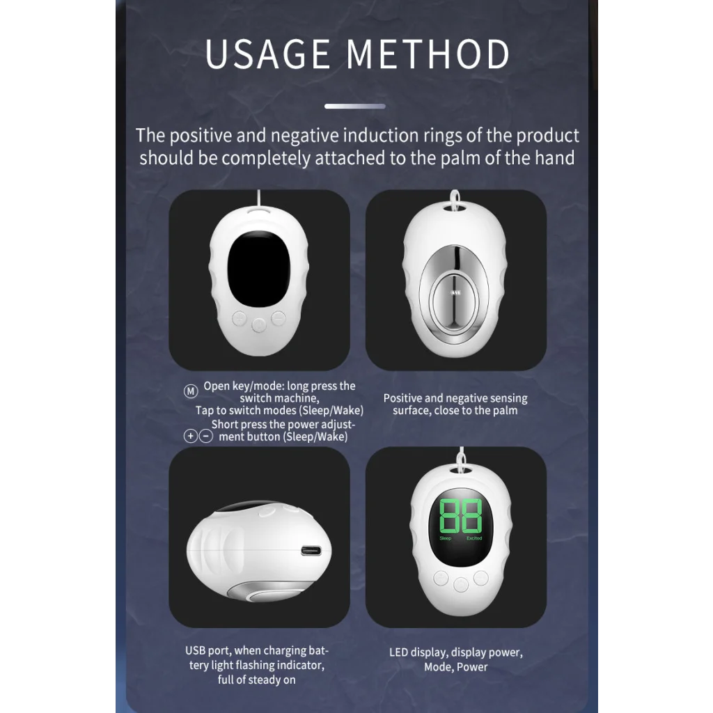 Handheld Microcurrent Sleep Aid Device - USB Rechargeable