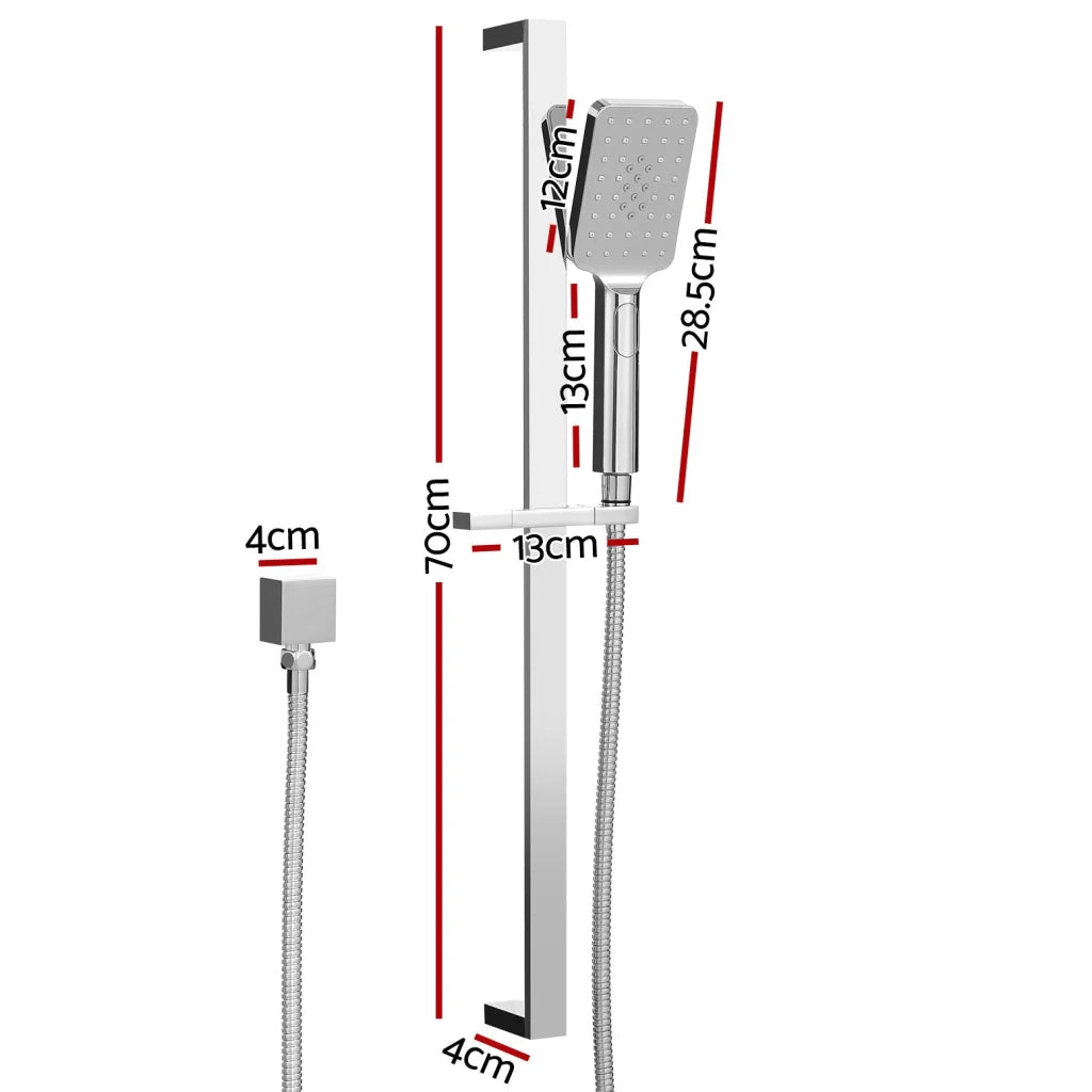 Handheld Shower Head Set 3.1’’ High Pressure - Silver