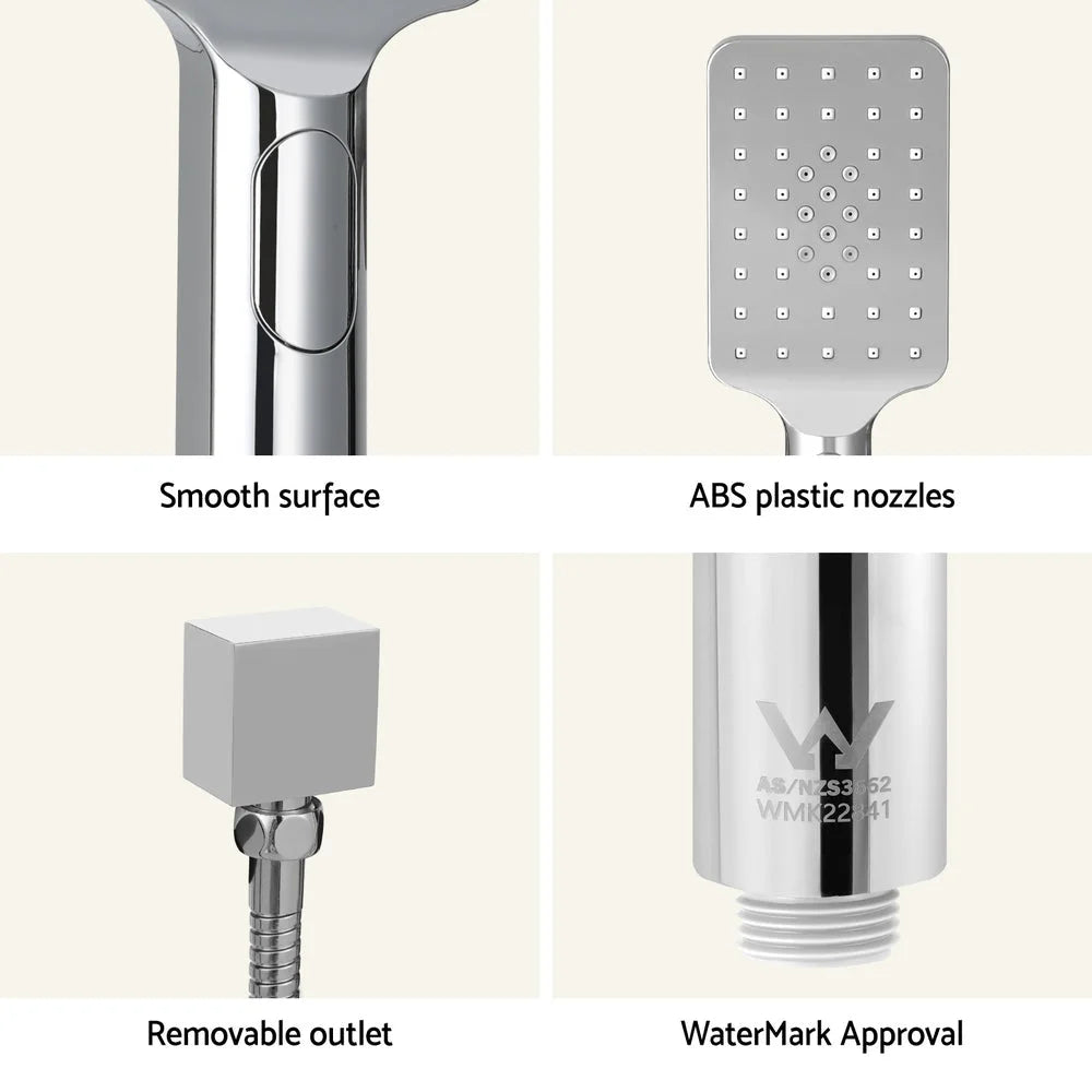 Handheld Shower Head Set 3.1’’ High Pressure - Silver