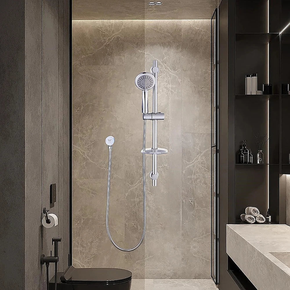 Handheld Shower Rail Soap Dish Bathroom Set