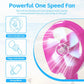 Handhold Battery Powered Personal Water Spray Fan-Blue/Pink