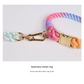 Handmade Rope Dog Collar and Leash Set - Colorful Woven