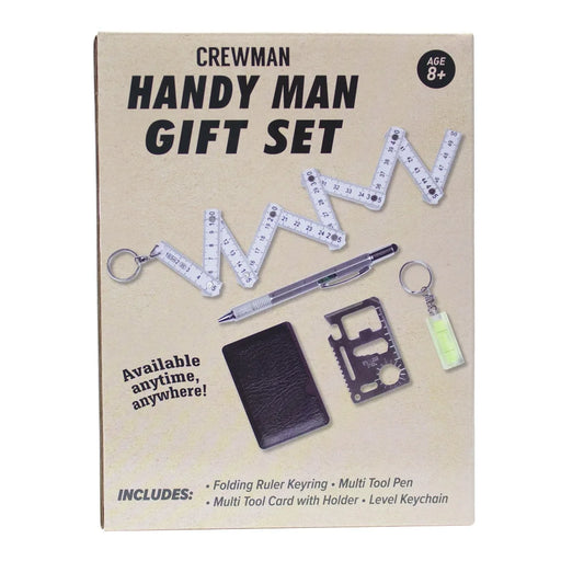 Handyman Gift Set Multi-Tool Keychain Level Ruler & Pen