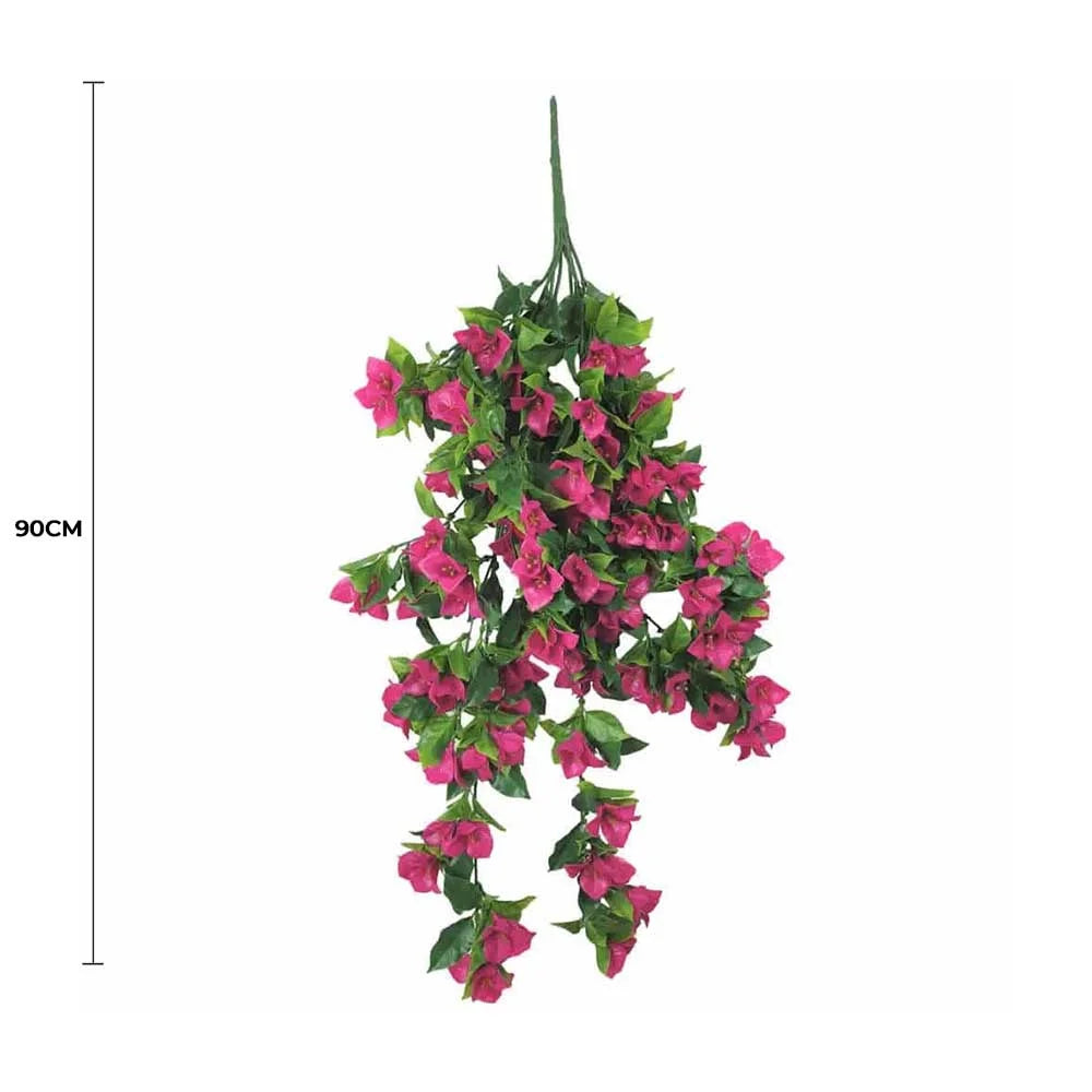 Hanging Artificial Bougainvillea Plant (Pink / Lilac) UV