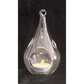 Hanging Clear Glass Tealight Candle Holder Set of 4 - Tear