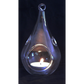 Hanging Clear Glass Tealight Candle Holder Set of 4 - Tear