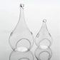 Hanging Clear Glass Tealight Candle Holder Set of 4 - Tear