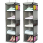 Hanging Closet Organizer 2-Pack 5-Foldable Shelf Space
