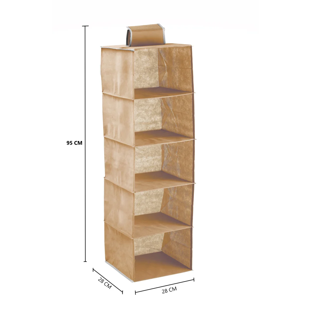 Hanging Closet Organizer 5-Tier Shelf Storage - 3 Pack