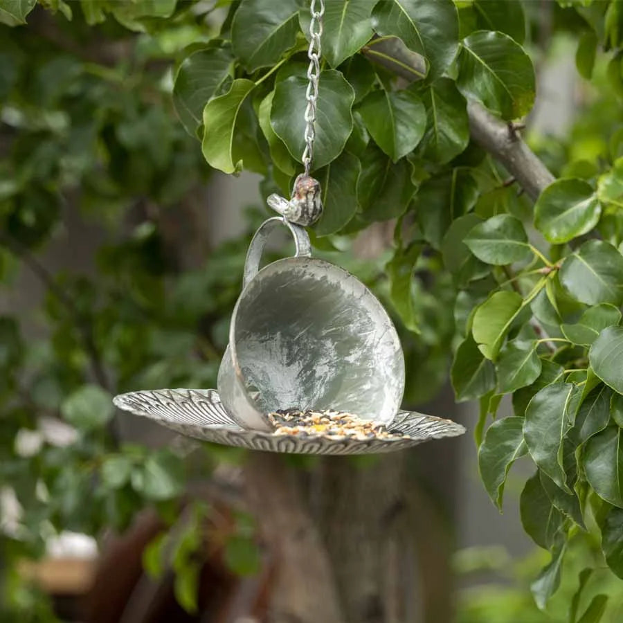 Hanging Cup Saucer Bird Feeder 57cm - Home & Garden > DIY >